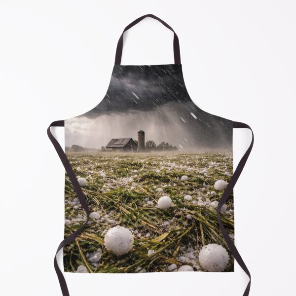 Item preview, Hailstorm Over Farm – Dramatic Storm Landscape designed and sold by Yomere.