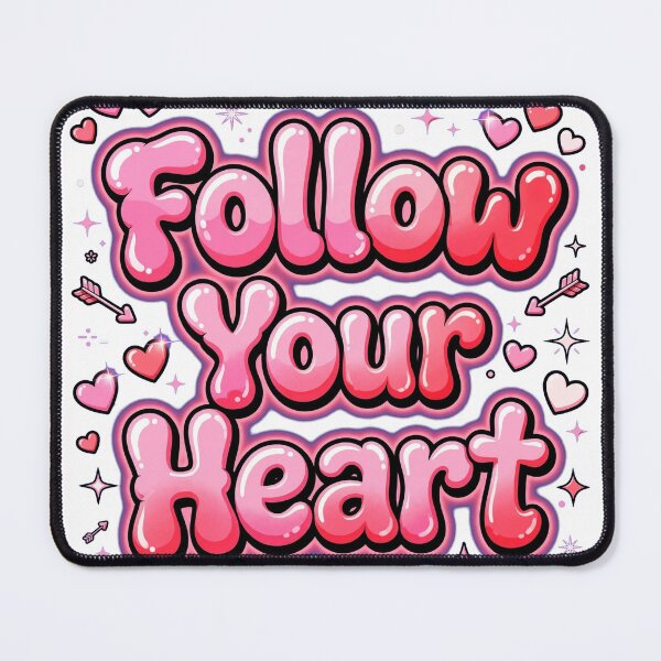 Item preview, Follow Your Heart Vibrant Pink Red Cupid Arrow Retro Typography Quote designed and sold by AuraVibesArts .