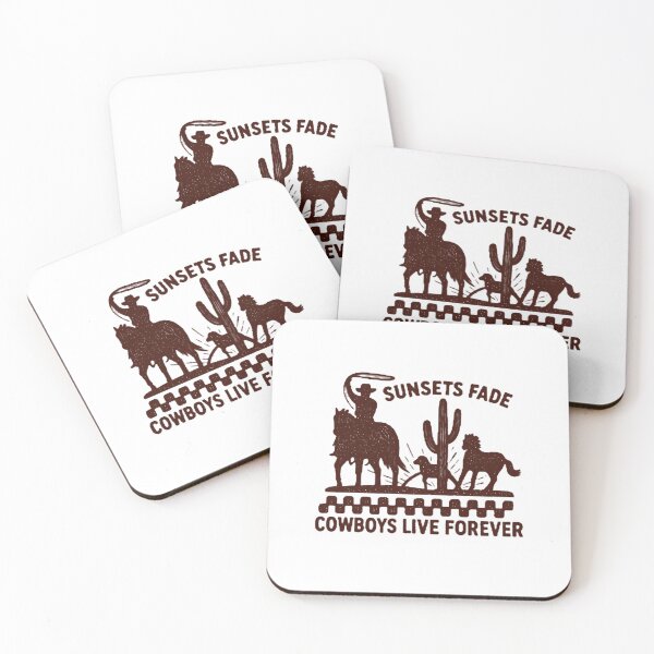 Item preview, Sunsets Fade Cowboys Live Forever designed and sold by HBDStudio.