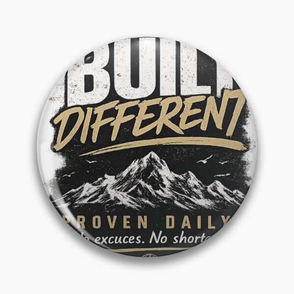 Item preview, Built Different Crown Mountain Motivational Gym Quote Classic T-Shirt designed and sold by Shubham2202.