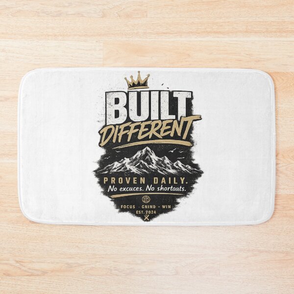 Item preview, Built Different Crown Mountain Motivational Gym Quote Classic T-Shirt designed and sold by Shubham2202.