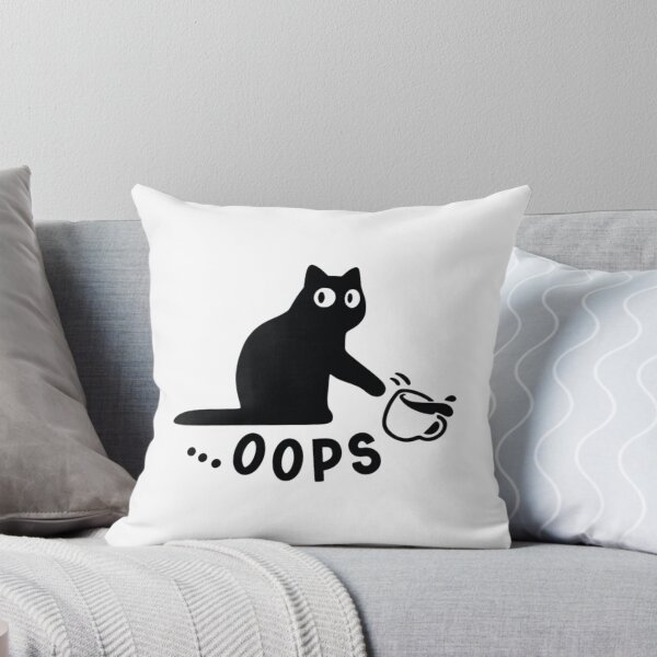 Item preview, Oops! Clumsy Cat | Funny Spilled Coffee Cat Illustration International Cat Day designed and sold by Palette & Hue.