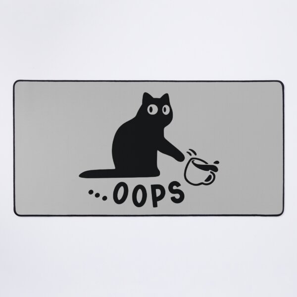 Item preview, Oops! Clumsy Cat | Funny Spilled Coffee Cat Illustration International Cat Day designed and sold by Palette & Hue.