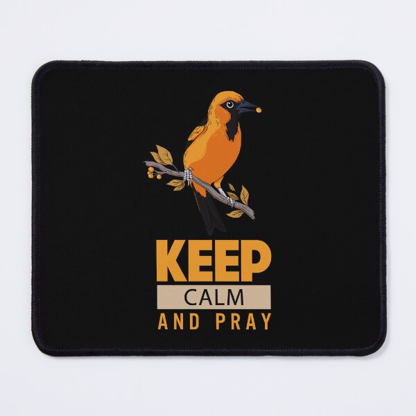 Item preview, Keep Calm and Pray Bird Illustration | Inspirational Christian Design designed and sold by KalaAkari_99.