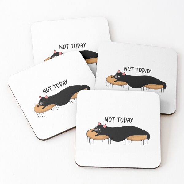 Item preview, Not Today | Lazy Black Cat Relaxing Illustration International Cat Day designed and sold by Palette & Hue.