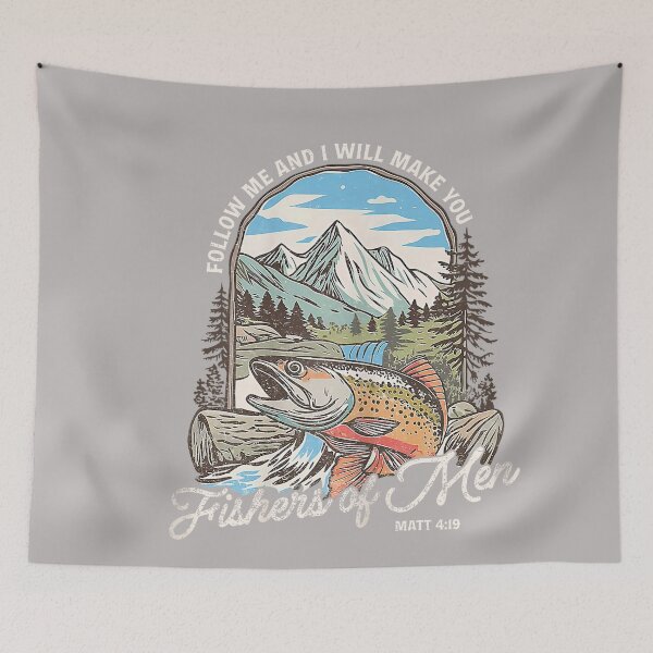 Item preview, Follow Me & I Will Make You Fishers of Men Christian Jesus designed and sold by GreggRoss.