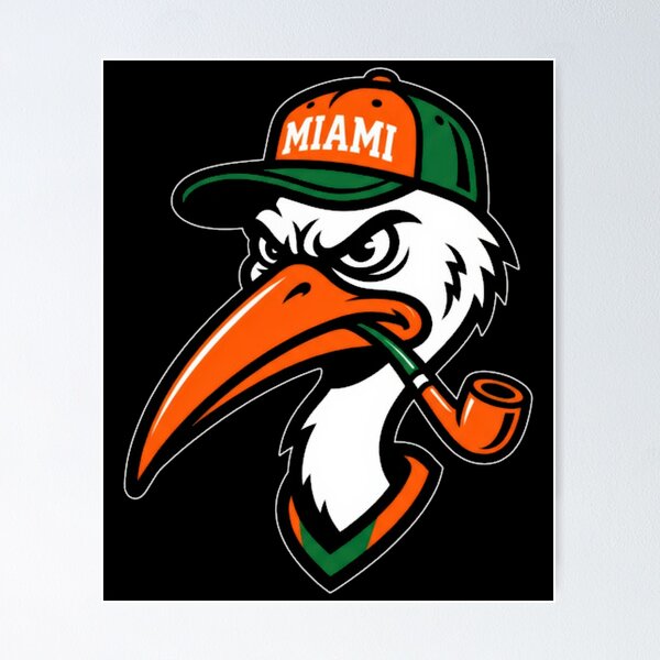 Item preview, Vintage Miami Ibis Mascot With Pipe And Cap designed and sold by Tritonia-1989.