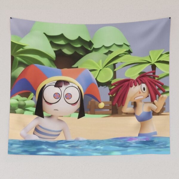 Item preview, Surreal Beach Jester & Rag Doll Summer Adventure | Colorful Digital Fantasy Art designed and sold by Billy Morfo™.