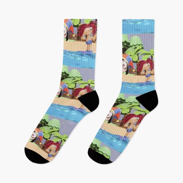 Item preview, Surreal Beach Jester & Rag Doll Summer Adventure | Colorful Digital Fantasy Art designed and sold by Billy Morfo™.