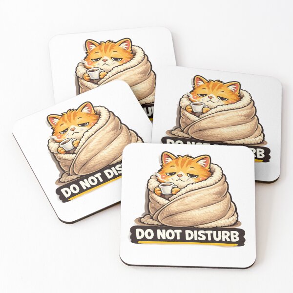 Item preview, Sleepy Burrito Cat Do Not Disturb Sticker designed and sold by Herodestroyer.