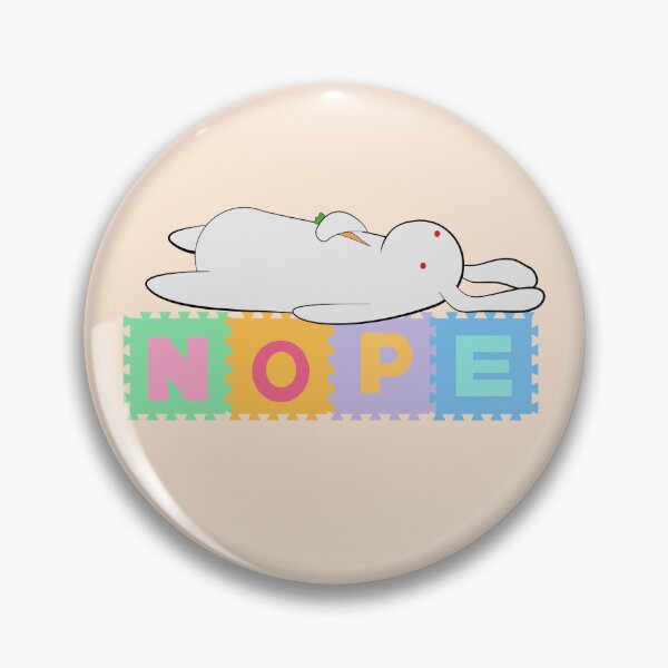 Item preview, nope foam tile print | lazy bunny sticker designed and sold by Saavaedra .