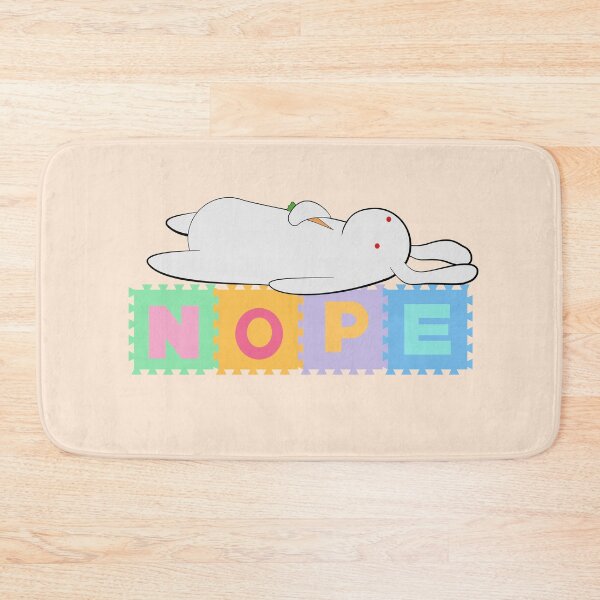 Item preview, nope foam tile print | lazy bunny sticker designed and sold by Saavaedra .