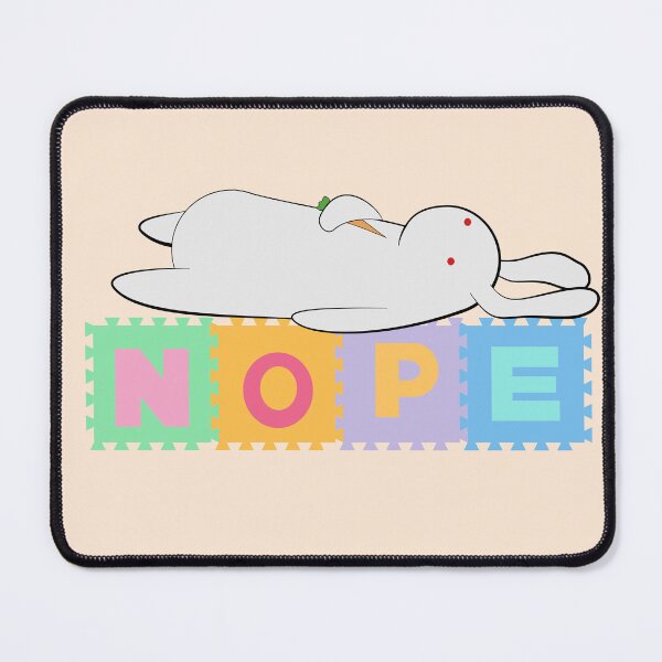 Item preview, nope foam tile print | lazy bunny sticker designed and sold by Saavaedra .