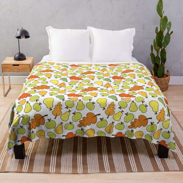 Item preview, Cozy Fall Harvest Pattern Apples Pears and Leaves designed and sold by AnnaDesertArt.