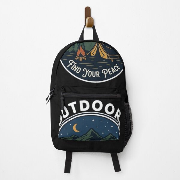 Item preview, Outdoors Find Your Peace | Vintage Camping Nature Design designed and sold by Salma.Store.