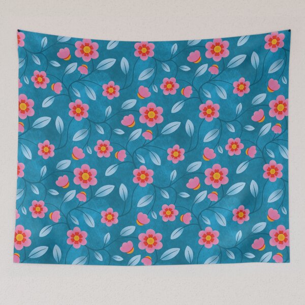 Item preview, Flowers for you on blue designed and sold by MissMelsa.