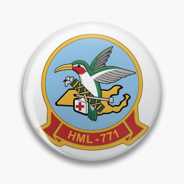 Item preview, USMC HML-771 Marine Light Helicopter Squadron Insignia designed and sold by CharlieDesings.