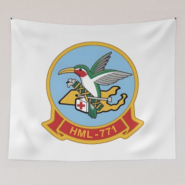 Item preview, USMC HML-771 Marine Light Helicopter Squadron Insignia designed and sold by CharlieDesings.