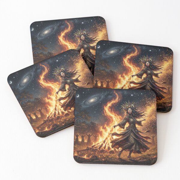 Item preview, Midsummer Shaman Ritual - Pagan Witch Fire Dance designed and sold by GreenDreamArt.