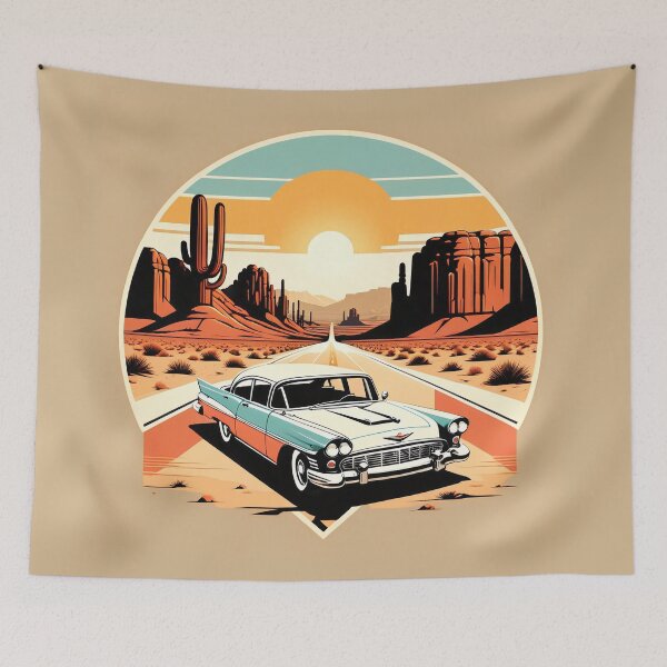 Item preview, Car on desert road designed and sold by tarkone.