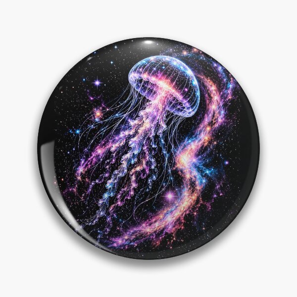 Item preview,  Glowing Celestial Jellyfish Galaxy Diving Space Galaxy Night Sky designed and sold by SOUFIANE1991.