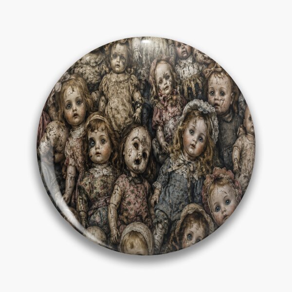 Item preview, Scary Antique Dolls All Over Print | Creepy Vintage Porcelain Doll Pattern | Gothic Horror Seamless Texture designed and sold by getpressedshirt.