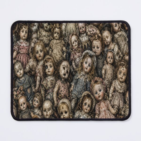 Item preview, Scary Antique Dolls All Over Print | Creepy Vintage Porcelain Doll Pattern | Gothic Horror Seamless Texture designed and sold by getpressedshirt.
