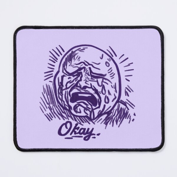 Item preview, Okay. Retro Vintage Crying Meme Face | Classic Rage Comic Reaction | Funny Internet Meme Sticker designed and sold by StickyDelights.