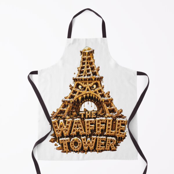 Item preview, The Waffle Tower - Scary Eiffel Tower Monster Funny Horror Print designed and sold by HorrorWorldWeb.