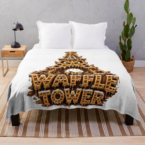 Item preview, The Waffle Tower - Scary Eiffel Tower Monster Funny Horror Print designed and sold by HorrorWorldWeb.