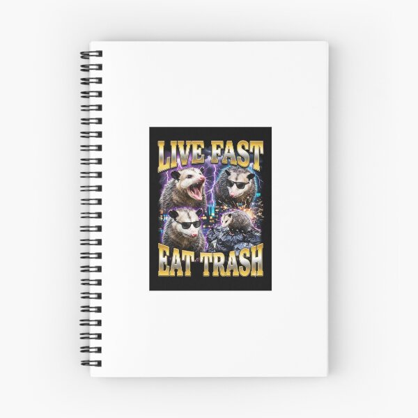Item preview, 90s Bootleg Possum Shirt | Live Fast Eat Trash Funny Meme Tee | Vintage Rap Tribute Streetwear Graphic T-Shirt designed and sold by BigD shop.
