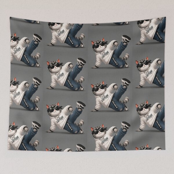 Item preview, Gray Cat Kick Move designed and sold by Mindworx21.