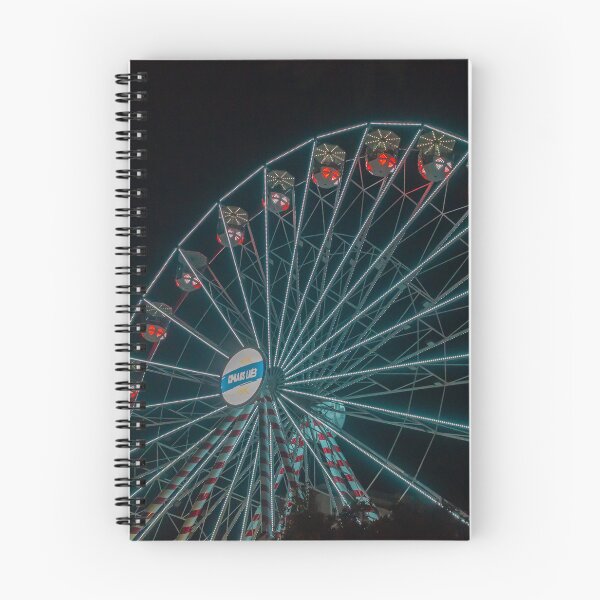 Item preview, Illuminated Ferris Wheel at Night With Colorful Carnival Lights and Gondolas Against Dark Sky designed and sold by Nmallia.