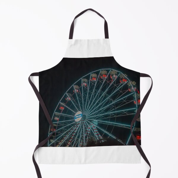 Item preview, Illuminated Ferris Wheel at Night With Colorful Carnival Lights and Gondolas Against Dark Sky designed and sold by Nmallia.