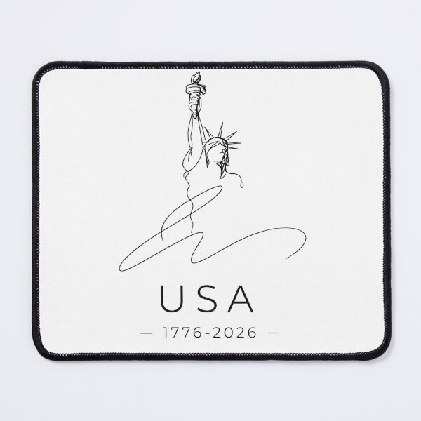 Item preview, USA 1776–2026 Statue of Liberty Line Art | Minimalist Patriotic Poster | Modern American Wall Art | Centennial Anniversary Design designed and sold by Mirai_Art ⭐⭐⭐⭐.
