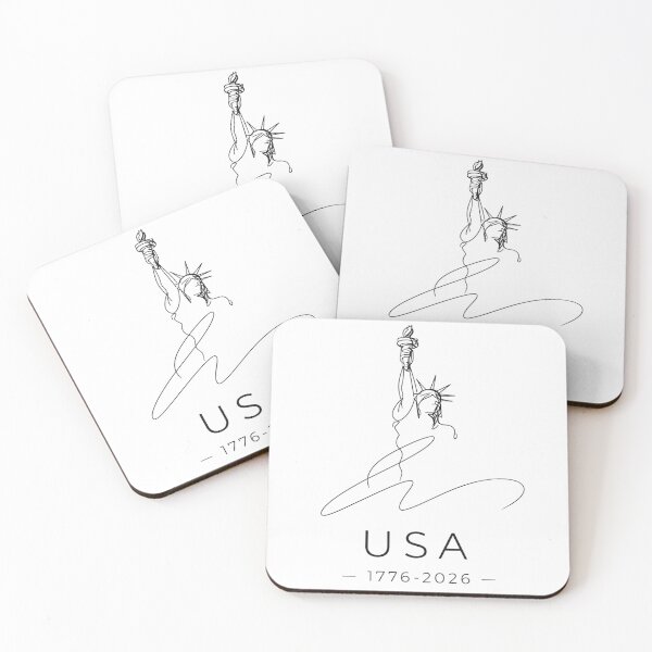 Item preview, USA 1776–2026 Statue of Liberty Line Art | Minimalist Patriotic Poster | Modern American Wall Art | Centennial Anniversary Design designed and sold by  Mirai_Art  ⭐⭐⭐⭐.