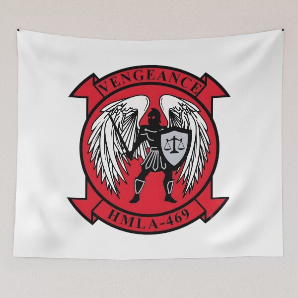 Item preview, USMC HMLA-469 "Vengeance" Squadron Insignia Patch designed and sold by CharlieDesings.