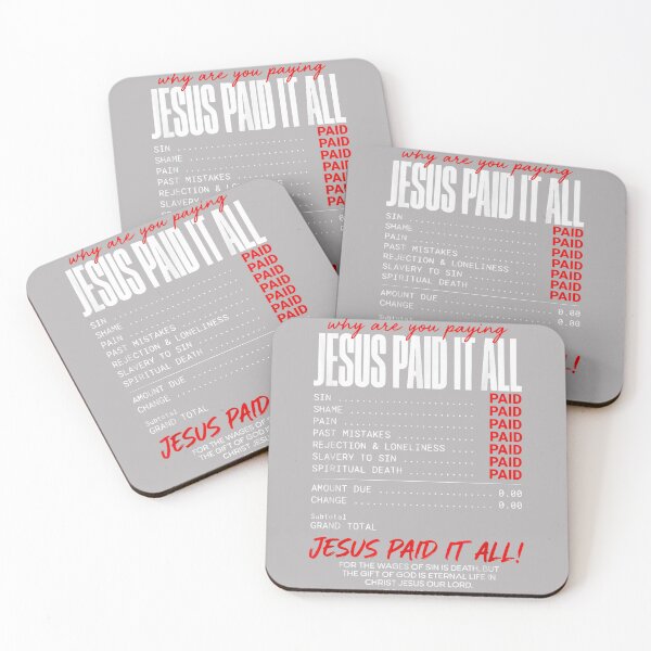 Item preview, Funny Christian Receipt Jesus Paid It All Romans 6 23 Faith designed and sold by GreggRoss.
