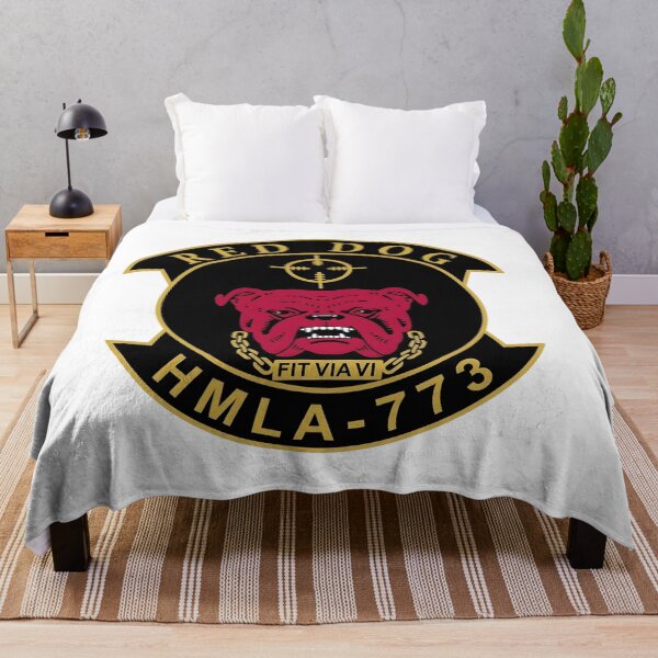 Item preview, USMC HMLA-773 "Red Dog" Squadron Insignia Patch designed and sold by CharlieDesings.