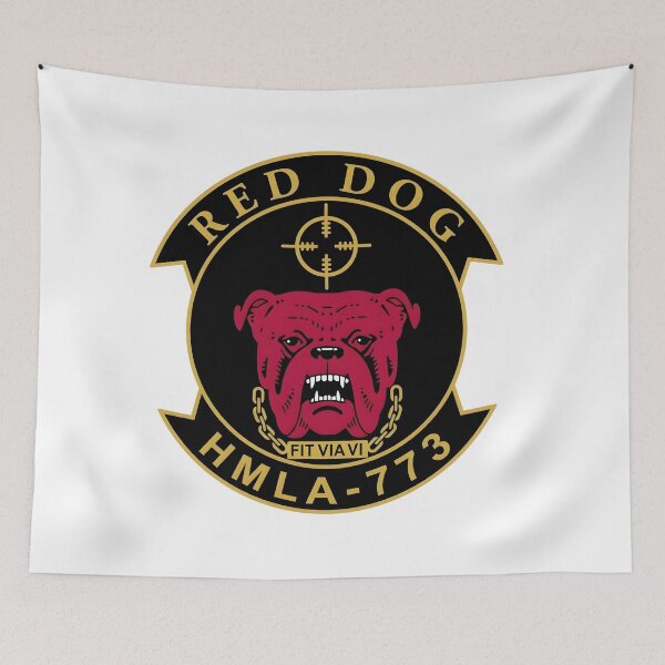 Item preview, USMC HMLA-773 "Red Dog" Squadron Insignia Patch designed and sold by CharlieDesings.