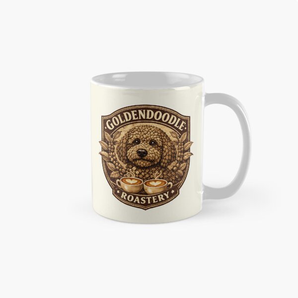 Item preview, Goldendoodle Roasting Co: Vintage Coffee Bean Dog Art designed and sold by CreativeArtistL.