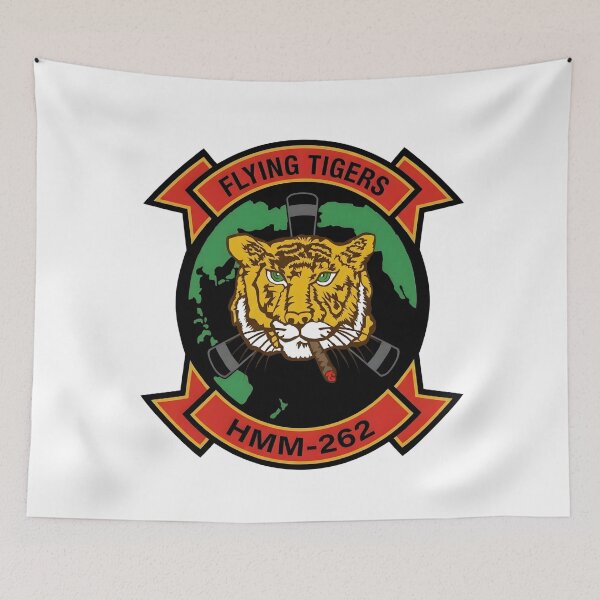 Item preview, USMC HMM-262 "Flying Tigers" Squadron Insignia Patch designed and sold by CharlieDesings.
