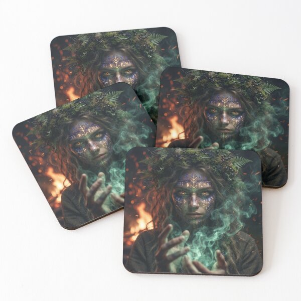 Item preview, Wild Midsummer Witch - Pagan Goddess Forest Magic designed and sold by GreenDreamArt.