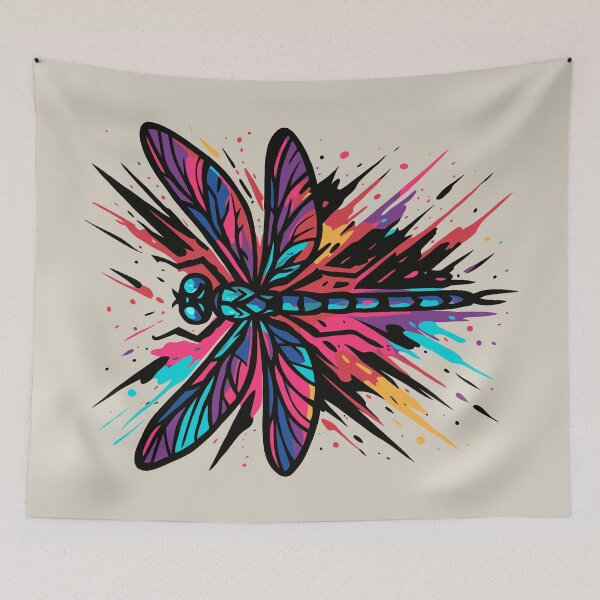 Item preview, Neon Graffiti Dragonfly  designed and sold by Ghost on Toast.