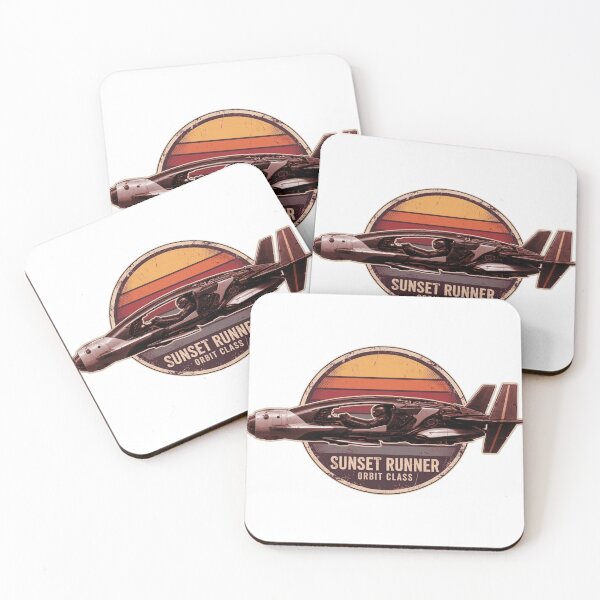 Item preview, Sunset Runner – Orbit Class | Retro Sci-Fi Spaceship | Vintage Space Travel Design designed and sold by A-T-H.