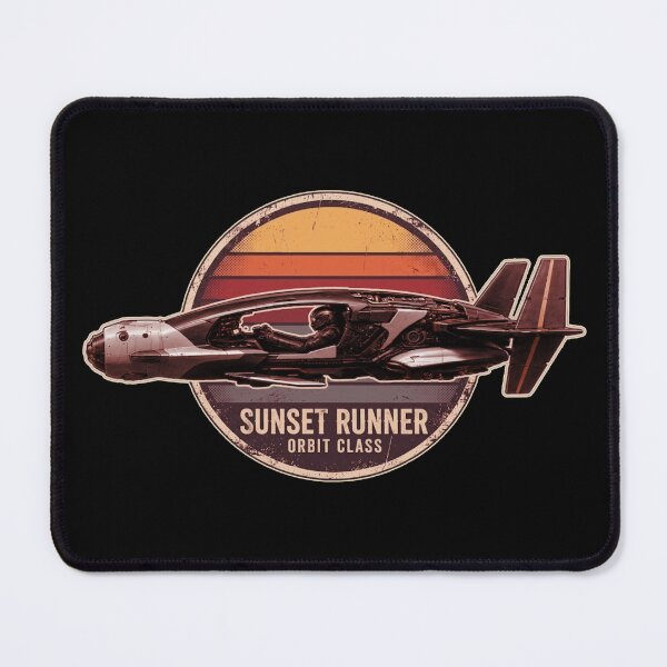 Item preview, Sunset Runner – Orbit Class | Retro Sci-Fi Spaceship | Vintage Space Travel Design designed and sold by A-T-H.