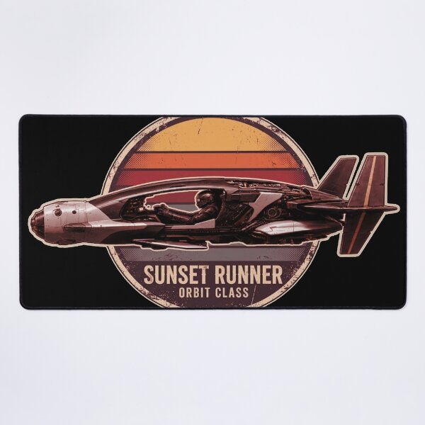 Item preview, Sunset Runner – Orbit Class | Retro Sci-Fi Spaceship | Vintage Space Travel Design designed and sold by A-T-H.