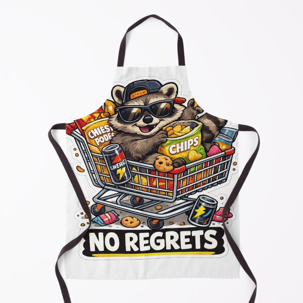 Item preview, No Regrets Raccoon Snack Cart Sticker designed and sold by Herodestroyer.