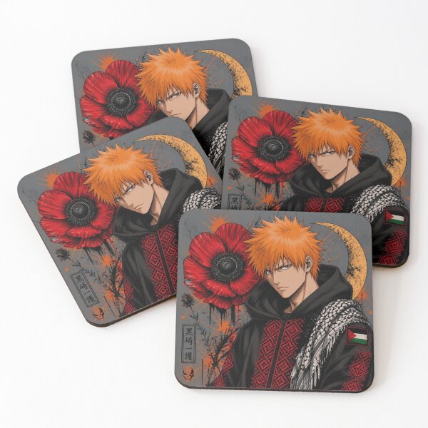Item preview, Gothic Ichigo Anime Resistance Poppy Tatreez Art designed and sold by SoraandSoil.