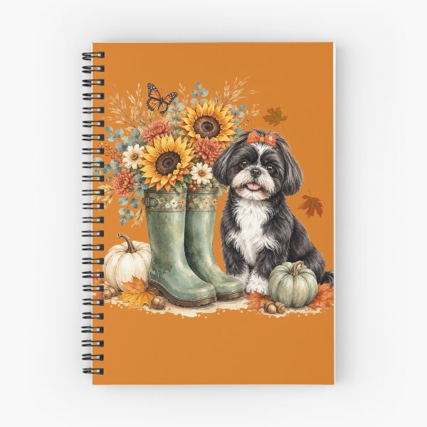 Item preview, Cute Shih Tzu Dog Autumn Sunflower Art designed and sold by Cute & Sassy Custom Gifting Boutiques.